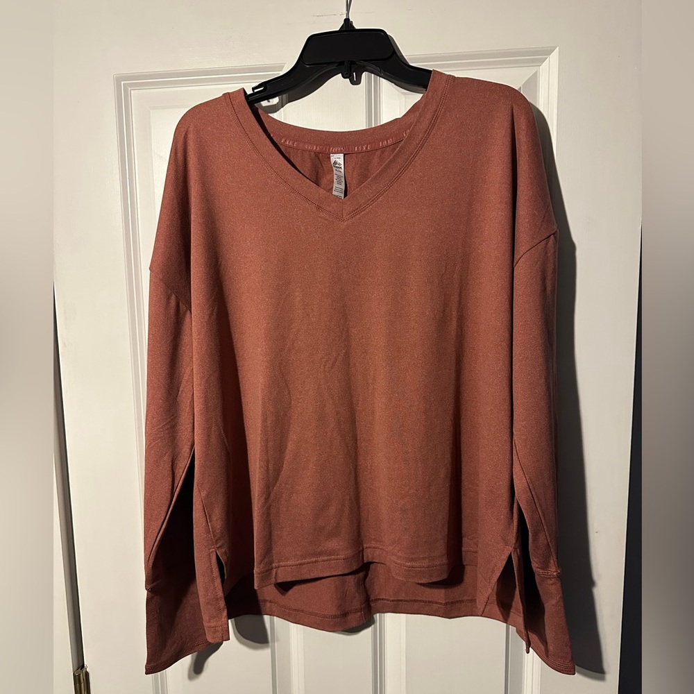 Women's V-Neck Rust Top